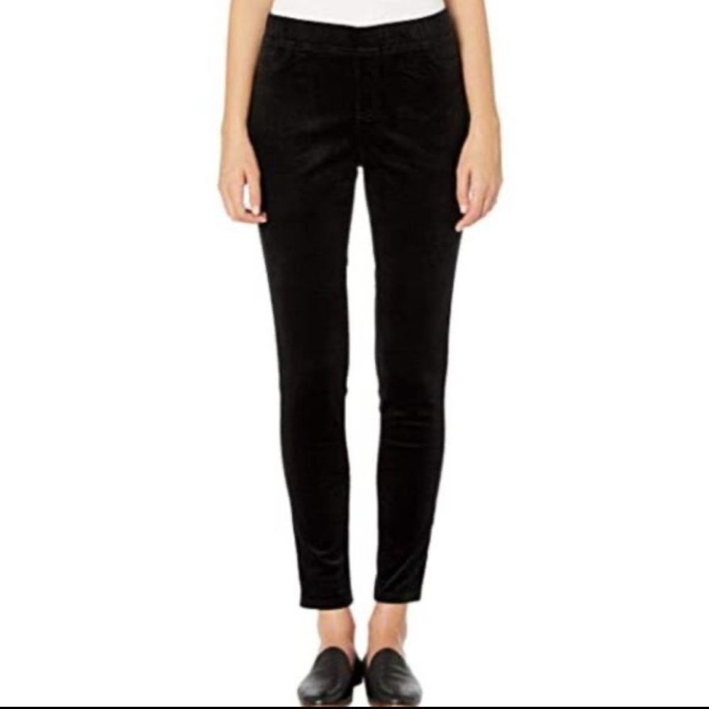 Eileen Fisher Organic Cotton Corduroy Jegging Black Fine Wale Pull On Skinny-S
